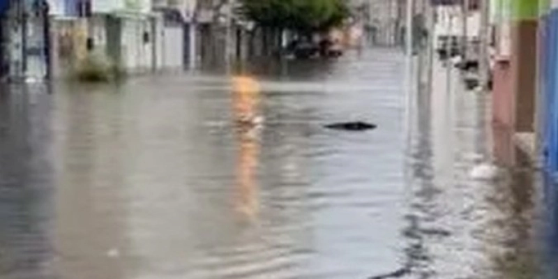 Previsão do tempo ainda alerta para a possibilidade de mais chuva nas próximas horas - Reprodução / Redes Sociais