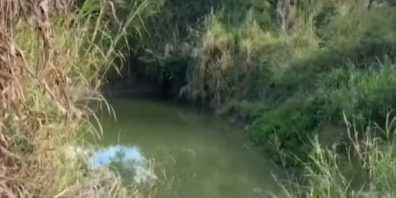 Açude em Lagoa Seca, onde corpo foi encontrado - TV Cabo Branco/Reprodução