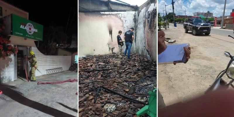 Incêndio atinge rádio em Alagoinha - Reprodução