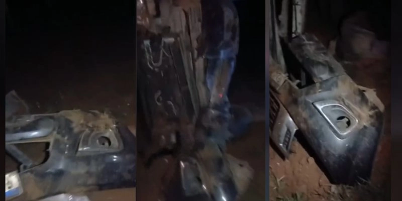 Apesar do susto os dois ocupantes tiveram apenas ferimentos leves - Redes Sociais