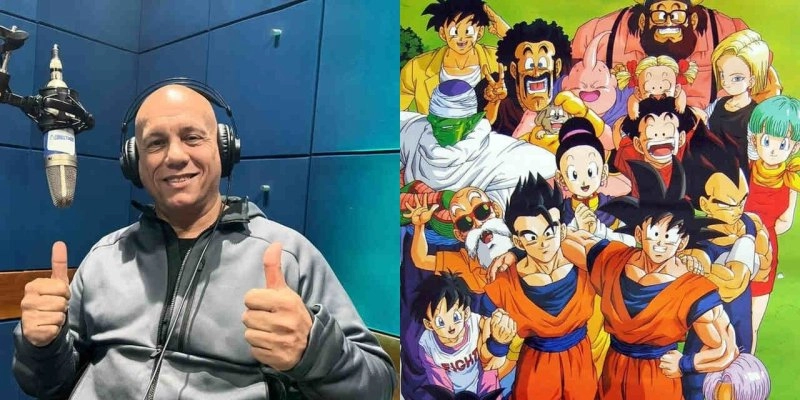 Anísio Mello Júnior era a voz das aberturas de Dragon Ball e Dragon Ball Z - Reprodução/Instagram/Montagem NaTelinha