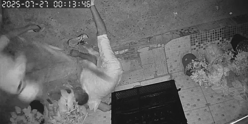 Agressão foi gravada por uma câmera de segurança - Reprodução