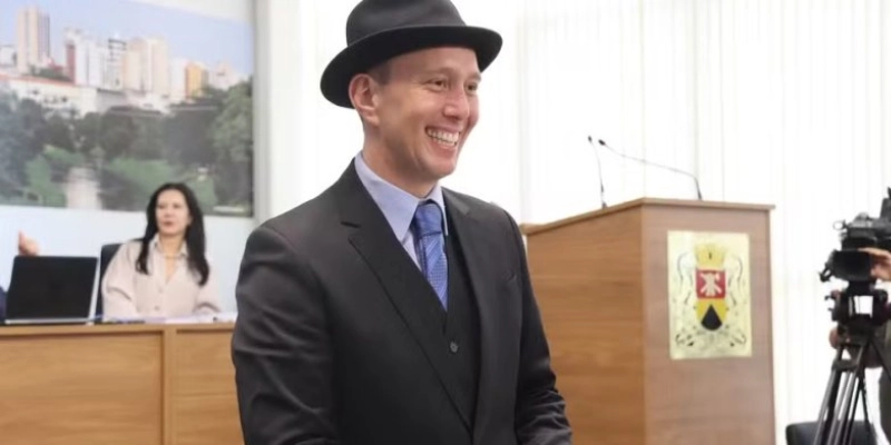 Rodrigo Manga (Republicanos) durante posse na Câmara de Sorocaba - Renata Giron/Prefeitura de Sorocaba