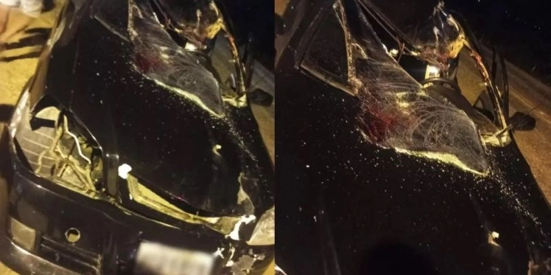 Carro colide com cavalo e deixa homem ferido no Sertão da Paraíba - Reprodução