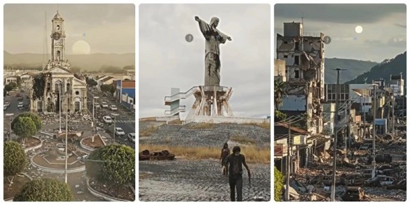 Imagens criadas com I.A - Reprodução Instagram @oluizlivera