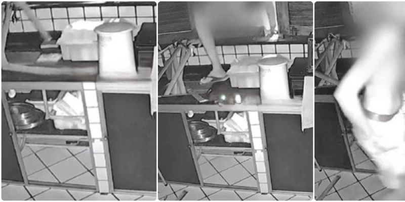 Homem é flagrado invadindo residência em Coremas - Câmeras de segurança