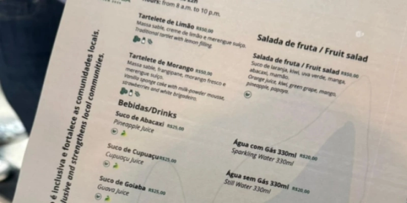 Cardápio da COP 30, realizada em Belém, no Pará - Edilene Lopes / Itatiaia