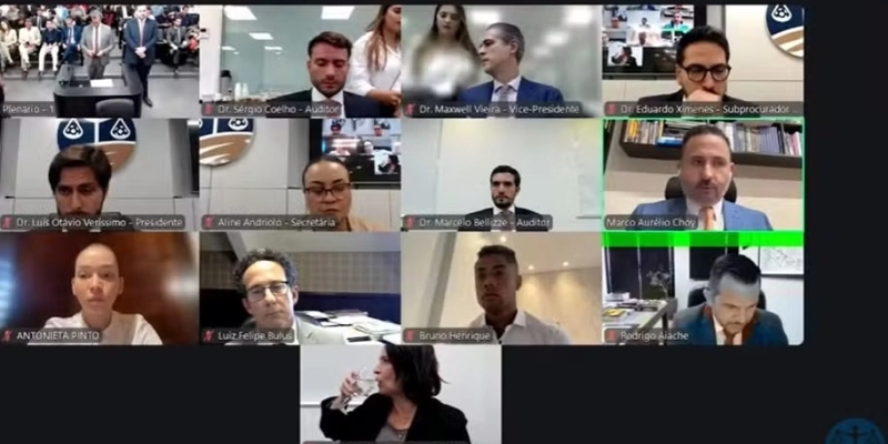 Frame julgamento do Bruno Henrique no STJD - Reprodução: YouTube