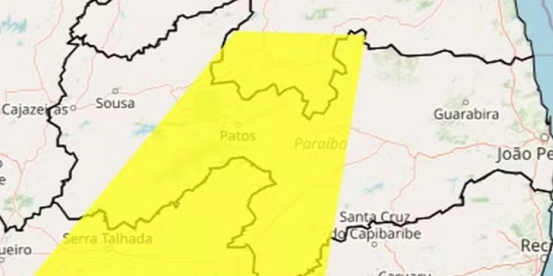 Inmet renova alerta de baixa umidade para cidades na Paraíba - Inmet