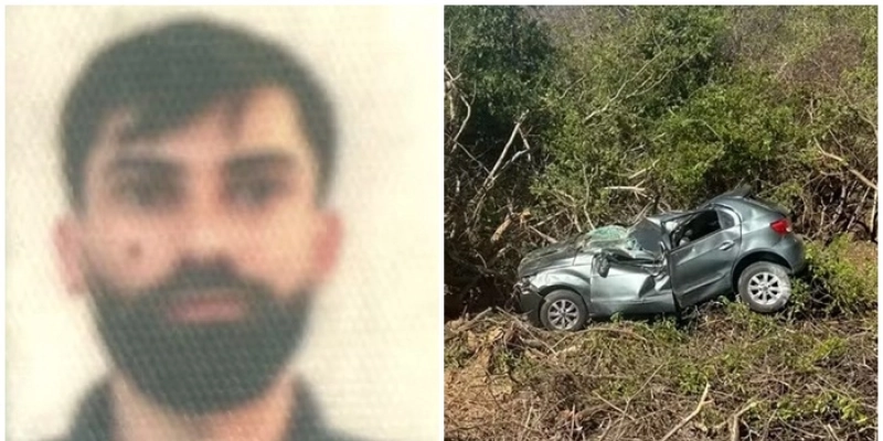 Professor de matemática identificado como Eugênio Caldeira Santana, de 27 anos, morreu em um acidente de trânsito na BR-302 - Polícia Civil