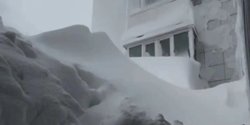 Nevasca na cidade russa de Petropavlovsk-Kamchatsky - : Reprodução