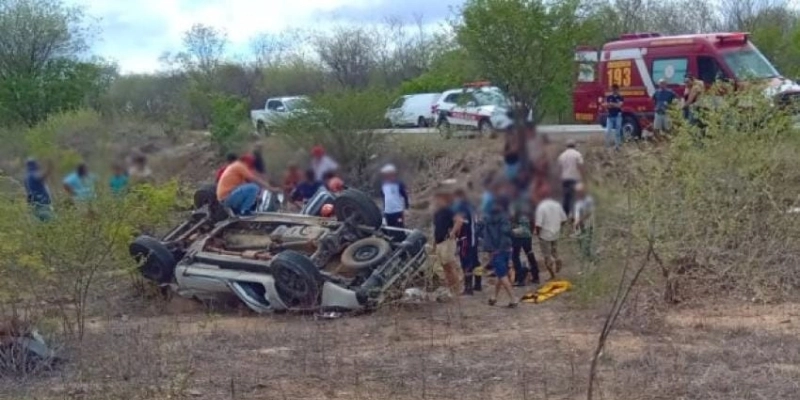 Acidente com família deixa um morto e seis feridos no Sertão da Paraíba - Reprodução