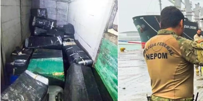 PF apreende carga de 1,3 tonelada droga no Oceano Atlântico em operação internacional - PF/Divulgação