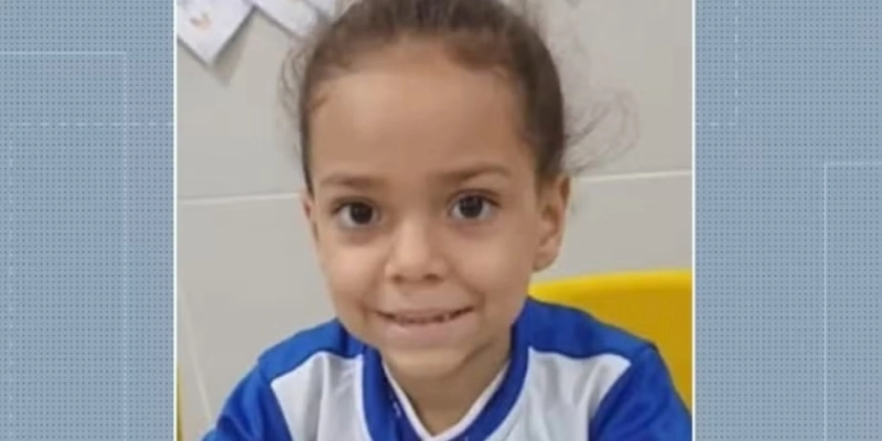 Ayla tinha seis anos e foi assassinada em Patos - TV Paraíba/Reprodução