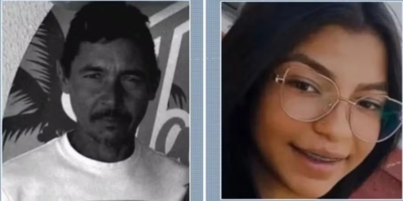 Hildebrando Martiniano Vieira, de 46 anos, e Ana Cristina Galdino Ferreira, de 16 - Reprodução