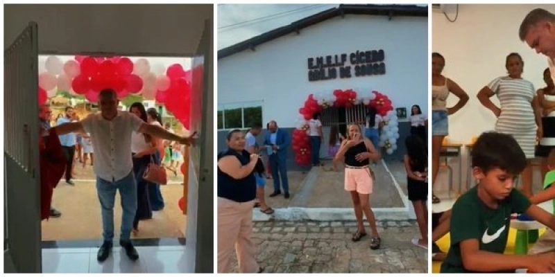 Prefeito Hermes Filho reinaugura Escola Cícero Abílio de Sousa após ampla reforma em Diamante - Reprodução