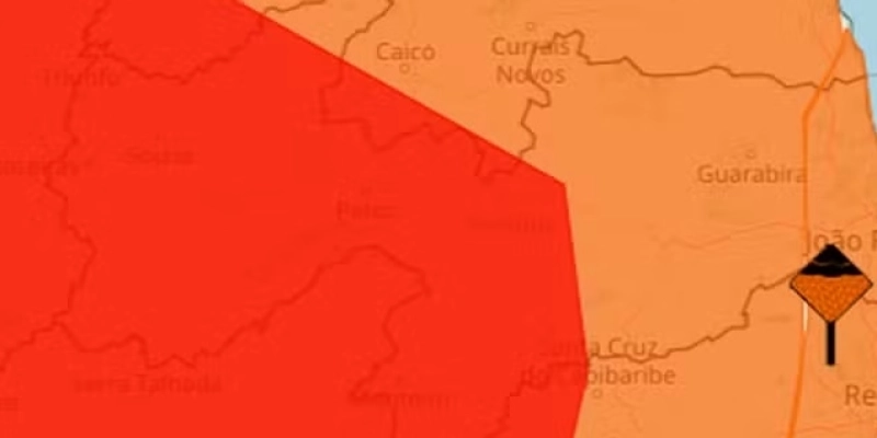 Inmet renova alertas de perigo de chuvas intensas para todas as cidades da Paraíba - Inmet