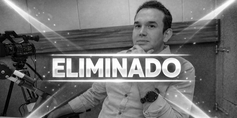 Imagem de Jhony Bezerra com a palavra "eliminado" ao centro - Reprodução
