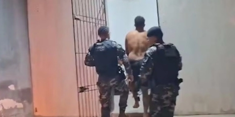 De acordo com a Polícia Militar, o suspeito tentou fugir e foi localizado porque usava uma tornozeleira eletrônica. O caso aconteceu na cidade de Triunfo. - Reprodução