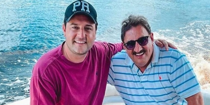 Ratinho Junior com o pai - Reprodução