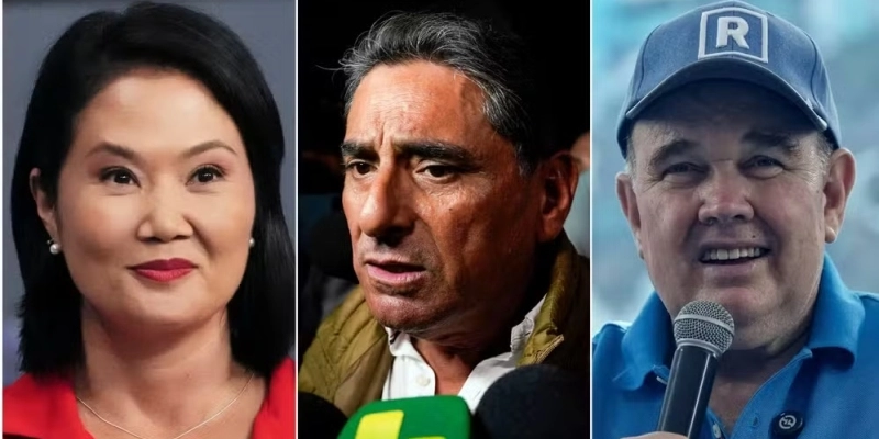 Keiko Fujimori, Carlos Álvarez e Rafael Lopez Aliaga - Reuters/Angela Ponca; Reuters/Leslie Moreno; Reuters/Angela Ponce