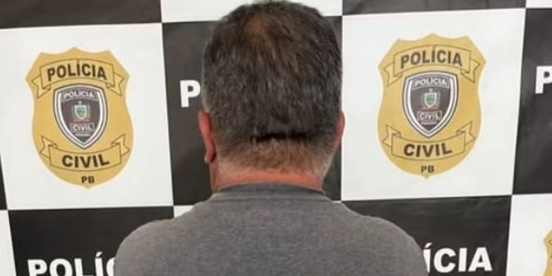 Homem preso em Solânea na tarde desta sexta-feira (17) - Divulgação/Polícia Civil