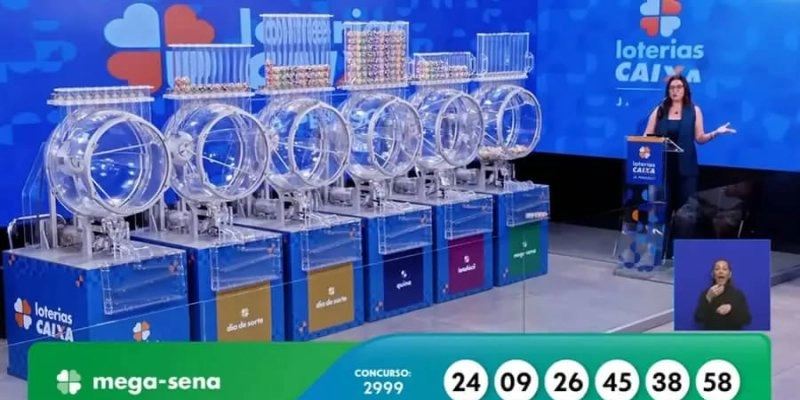 Sorteio do concurso 2999 da Mega-Sena - Reprodução: Youtube/Caixa 
