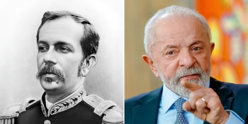 Floriano Peixoto, presidente em 1894, última vez em que o Senado rejeitou um indicado ao STF, e Lula em 2026 (à direita) - Reprodução / Reuters