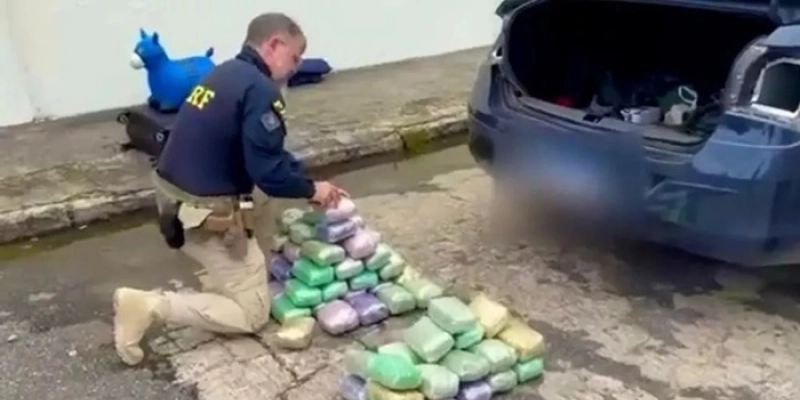 Droga apreendida - Divulgação- Polícia Rodoviária Federal (PRF) 