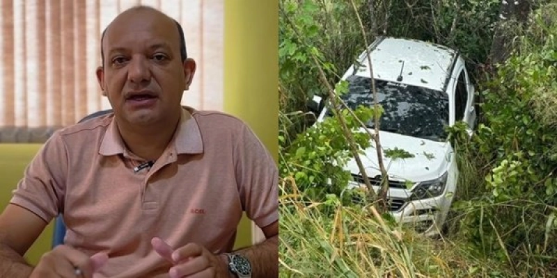 Prefeito de São José de Caiana sofre acidente de carro, na BR-101 - Redes Sociais