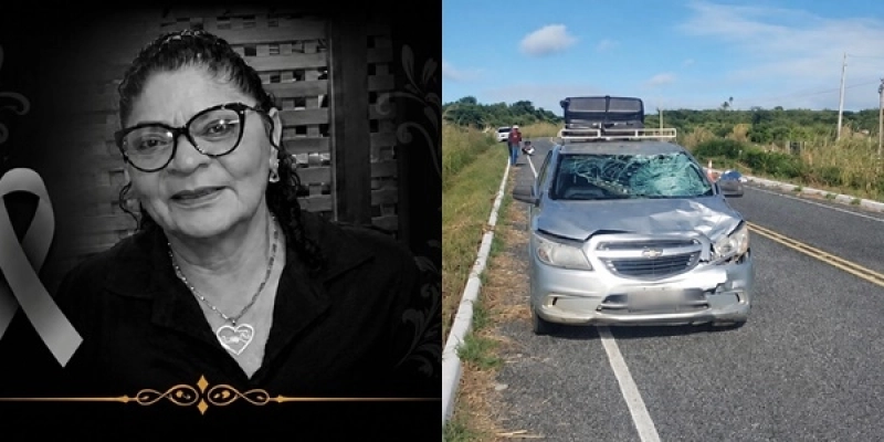 Ex-primeira dama de Serra Grande morre atropelada enquanto fazia caminhada - Redes Sociais