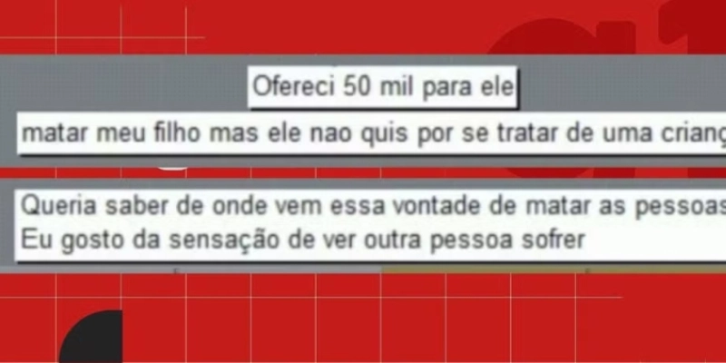 Pai que planejava matar o filho no Espírito Santo disse ao ChatGPT que ofereceu R$ 50 mil a pistoleiro - Reprodução/PCES