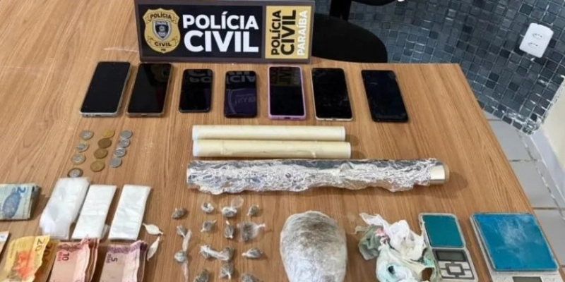 Itens Apreendisos na casa - 