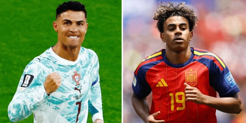 Cristiano Ronaldo e Lamine Yamal - Reuters