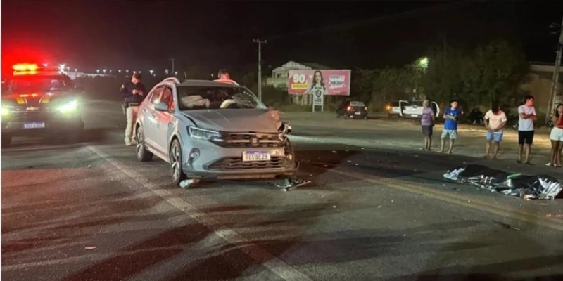 Dois homens morrem após colisão entre moto e carro na BR-230 - Reprodução - PRF