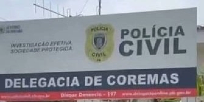 Delegacia de Polícia Civil em Coremas - Reprodução