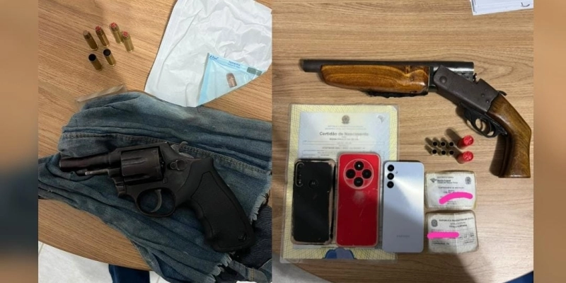 Armas apreendidas - Reprodução - Polícia Civil 