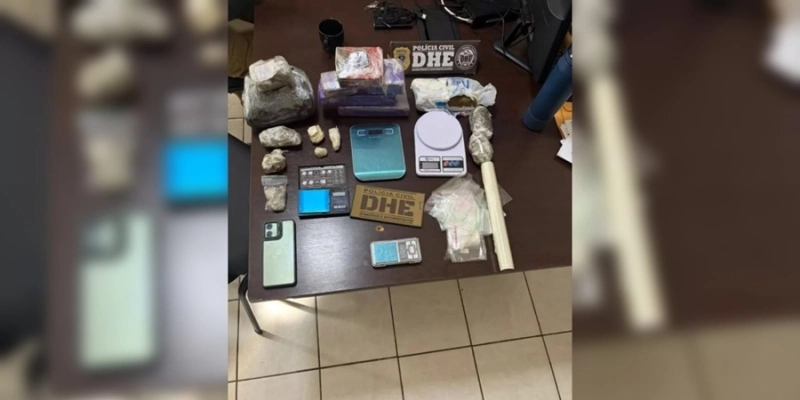 Material Apreendido no Local - Reprodução - Polícia Civil 