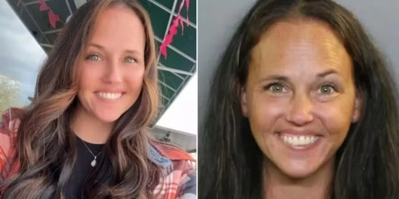 Malia Nummerdor, antes e depois da prisão na Flórida - Reprodução/Facebook; Reprodução/Charlotte County Sheriff’s Office