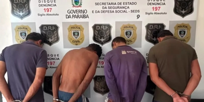 Suspeitos presos - Divulgação/Polícia Civil