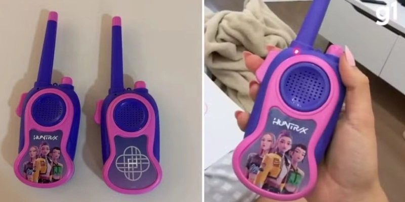 Walkie Talkie Guerreiras do K-Pop, comercializado pela Candide Brinquedos - Arquivo pessoal