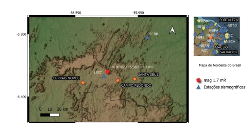 Tremor de terra é registrado em pouco mais de um mês na divisa entre Paraíba e RN - Reprodução/Redes Sociais 