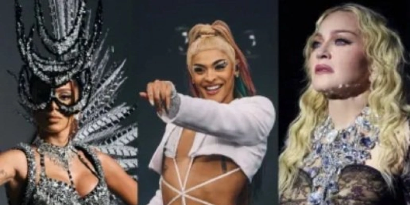 Show gratuito da Madonna contou com um público de 1,6 milhão de pessoas, de acordo com balanço feito pela Riotur - @anitta/X/Reprodução /Kevin Mazur/WireImage for Live Nation Mila Maluhy /