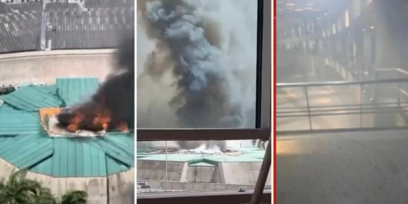 Incêndio na Alece - Reprodução / Frames de vídeo / Redes sociais