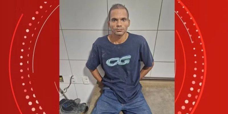 Francisco de Assis Nogueira do Carmo, de 38 anos, foi preso suspeito de matar a própria mãe em Linhares, no Espírito Santo - Reprodução da TV Gazeta