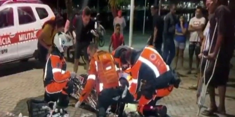 Vítima foi socorrida pelo (Samu) - Reprodução