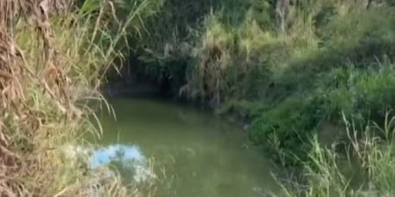 Açude em Lagoa Seca, onde corpo foi encontrado - TV Cabo Branco/Reprodução