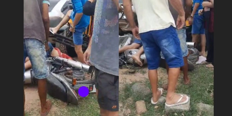 Acidente aconteceu no bairro Nossa Senhora de Fátima - Redes Sociais