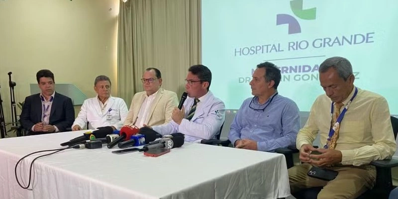 Médicos atualizam estado de saúde de Jair Bolsonaro, internado em Natal, neste sábado (12) - Pedro Trindade/Inter TV Cabugi