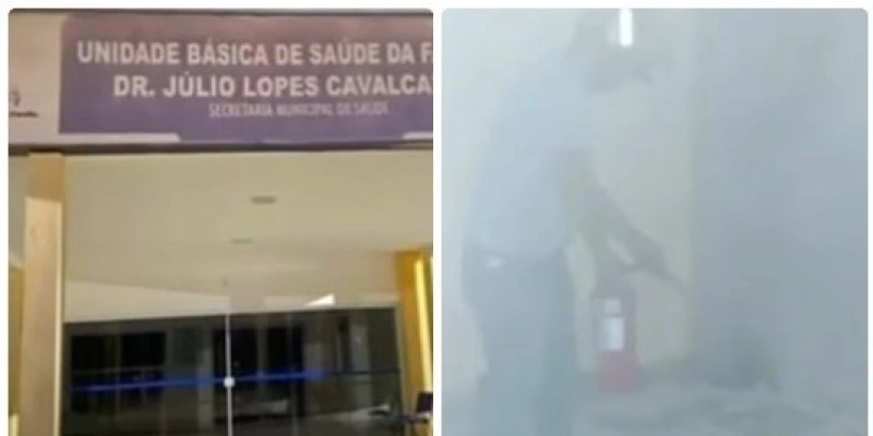 Incêndio atinge Unidade Básica de Saúde rm Olho D'Água - Redes sociais